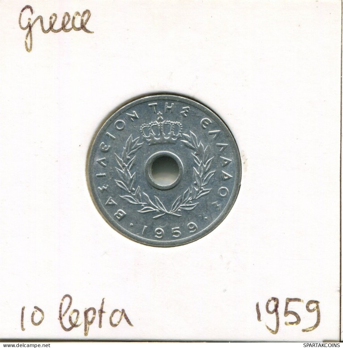 10 LEPTA 1959 GRECIA GREECE Moneda #AK405.E.A - Griekenland