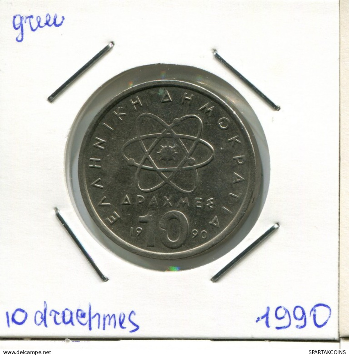 10 DRACHMES 1990 GRECIA GREECE Moneda #AK421.E.A - Grecia