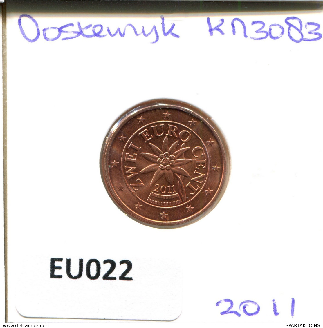 2 EURO CENTS 2011 AUSTRIA Coin #EU022.U.A - Oostenrijk