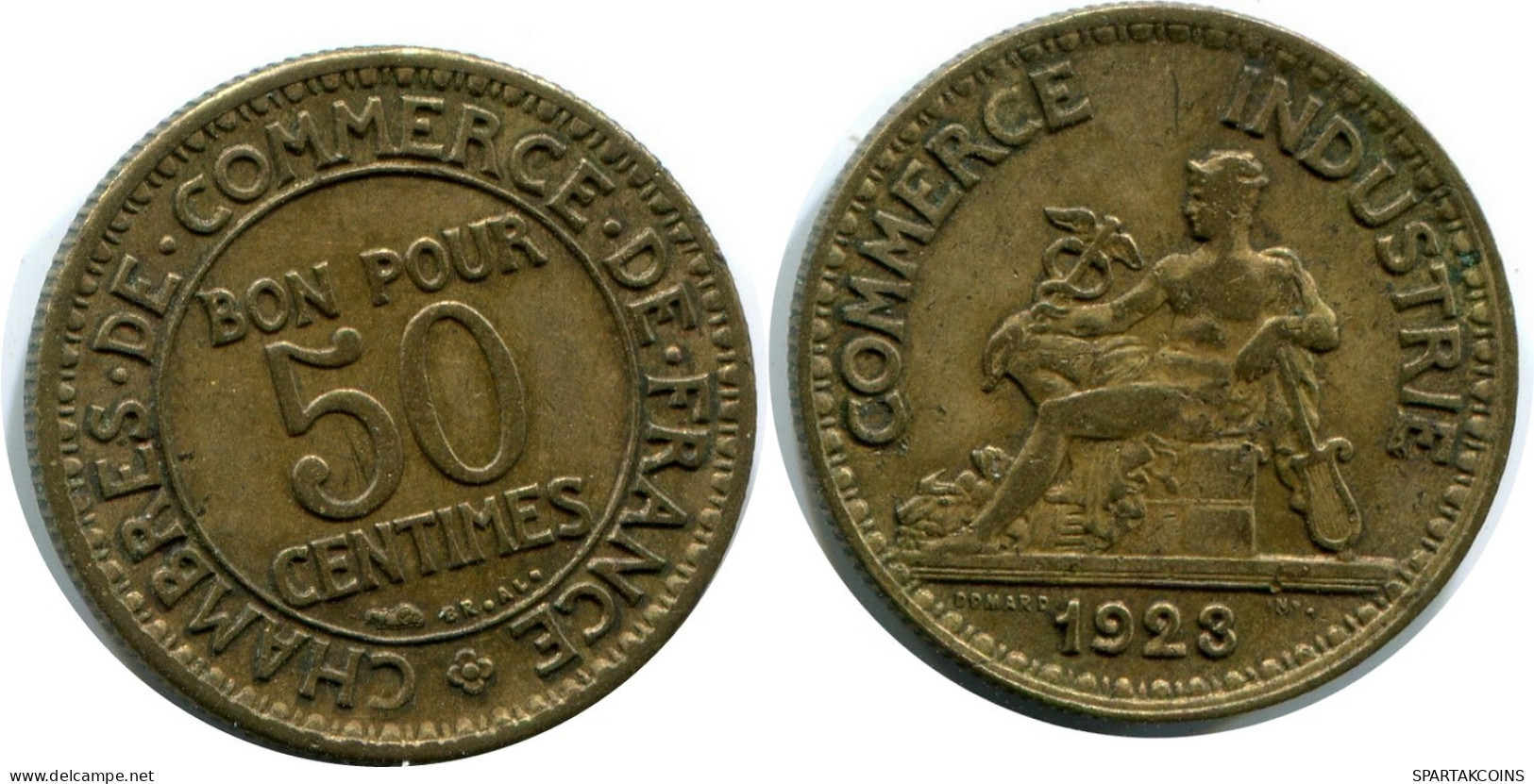 50 FRANCS 1923 FRANCE Coin #AX102.U.A - 50 Francs (gold)