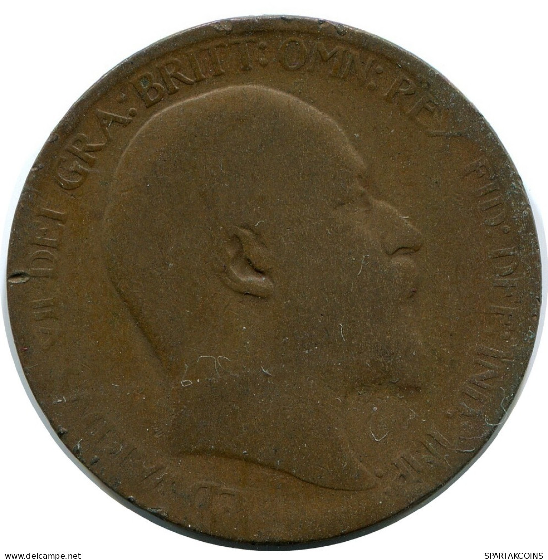 HALF PENNY 1908 UK GRANDE-BRETAGNE GREAT BRITAIN Pièce #AZ651.F.A - C. 1/2 Penny