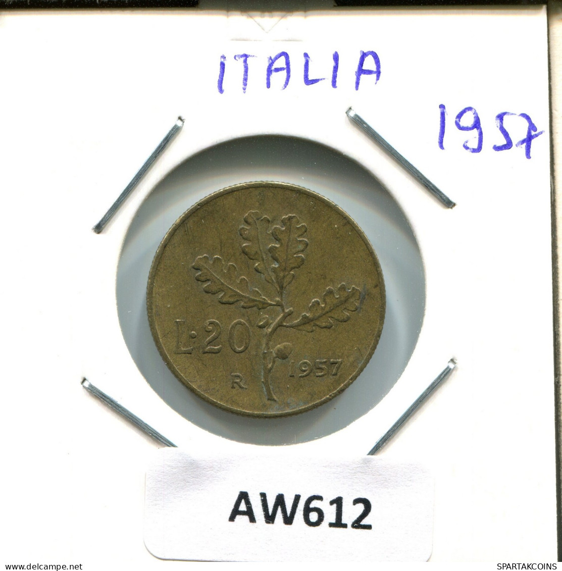 20 LIRE 1957 R ITALIEN ITALY Münze #AW612.D.A - 20 Liras