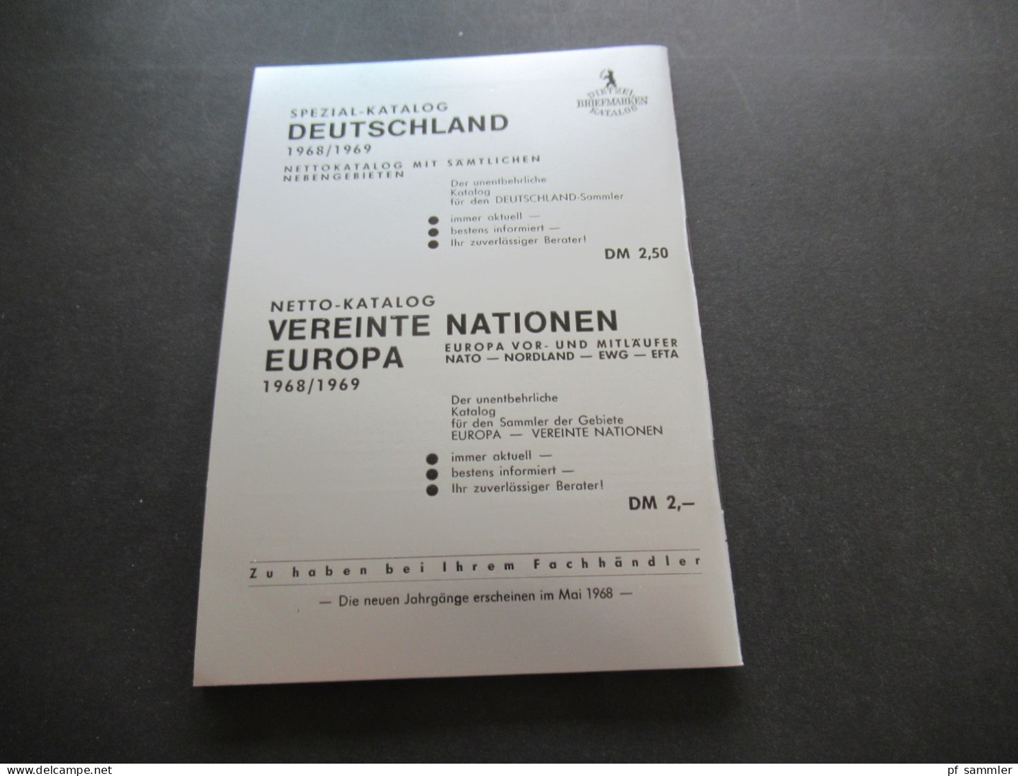 Münzkatalog Dietzel 1968 Die Münzen Des Deutschen Reiches Ab 1871 Netto Katalog. Guter Zustand!! - Cataloghi