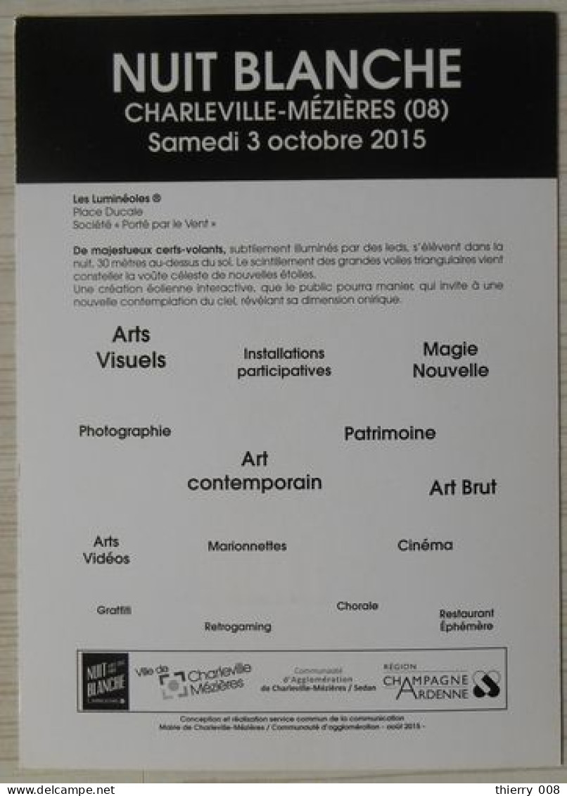 391 Carte Postale France Charleville-Mézières 08 Ardennes Nuit Blanche 2015 - Sonstige & Ohne Zuordnung