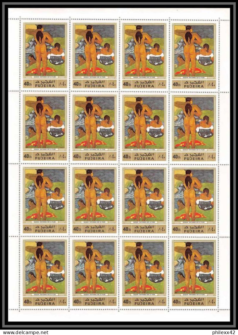 065c - Fujeira - MNH ** Mi N° 1006 /1010 A Tableau (tableaux Gauguin French Paintings) Nus (nudes) Feuilles (sheets) - Nudi