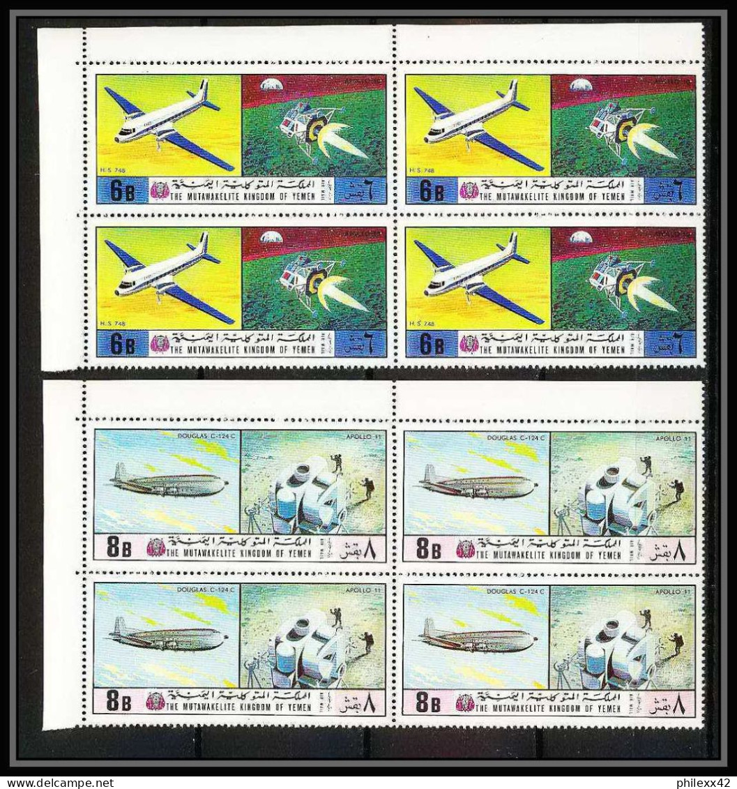 762d Yemen Kingdom MNH ** Mi N° 1167 / 1172 A Bloc 4 Aeronautics Espace Space Concorde Icarus Mongolfière Apollo  - Yémen