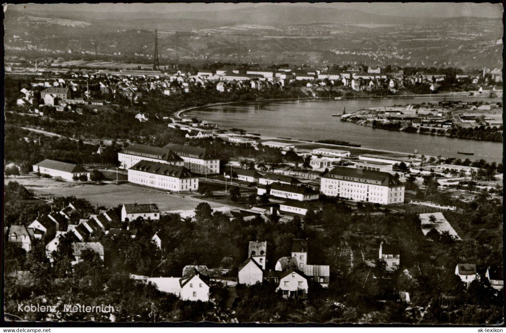 Metternich-Koblenz Stadtteil Vom Flugzeug Aus Luftbild Luftaufnahme 1953 - Koblenz