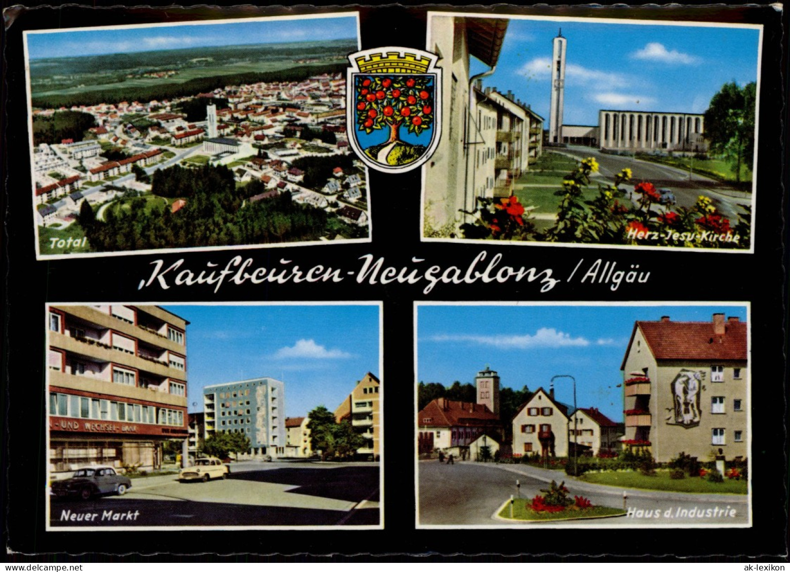 Kaufbeuren Mehrbild-AK Neugablonz Allgäu Kirche   D. Industrie 1964/1962 - Kaufbeuren