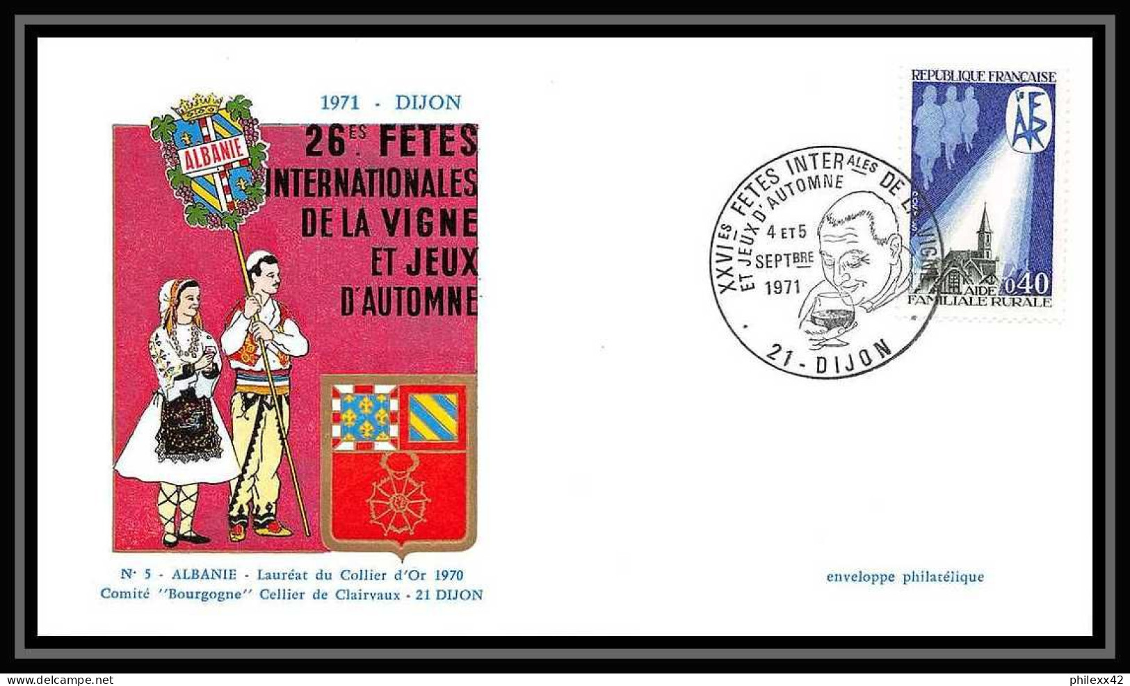 2580/ Carte maximum (card) France lot de 4 documents différents N°1682 Aide familiale rurale. Eglise 