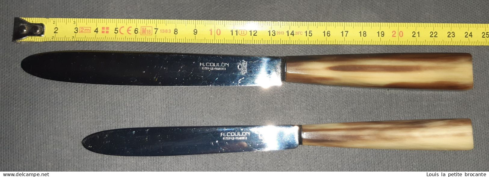 24 couteaux NOGENT UCF Inox, en vente aux établissement A. COULON à Vitry le François. Années 50. Lame inox
