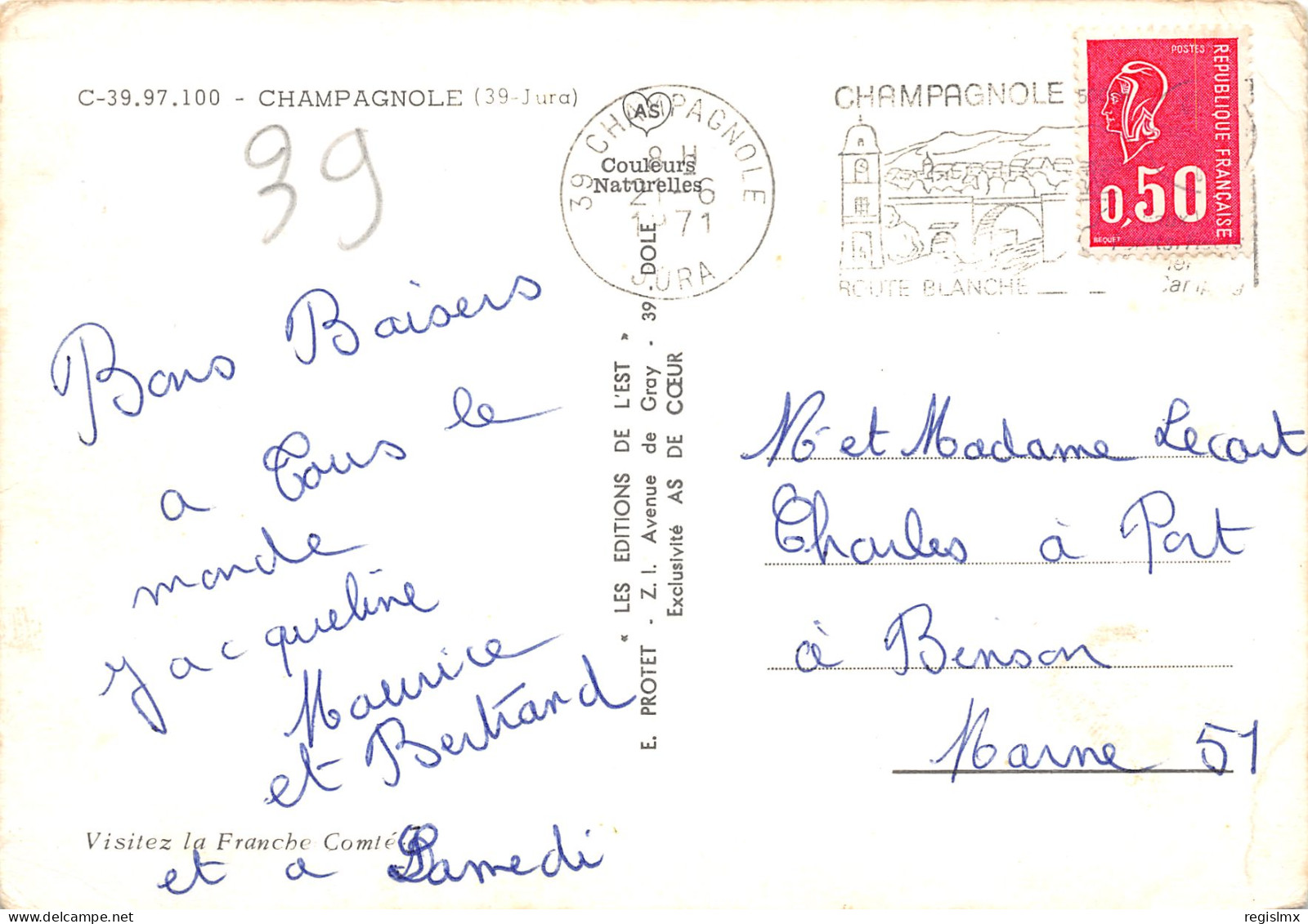 39-CHAMPAGNOLE-N°3398-A/0237 - Champagnole