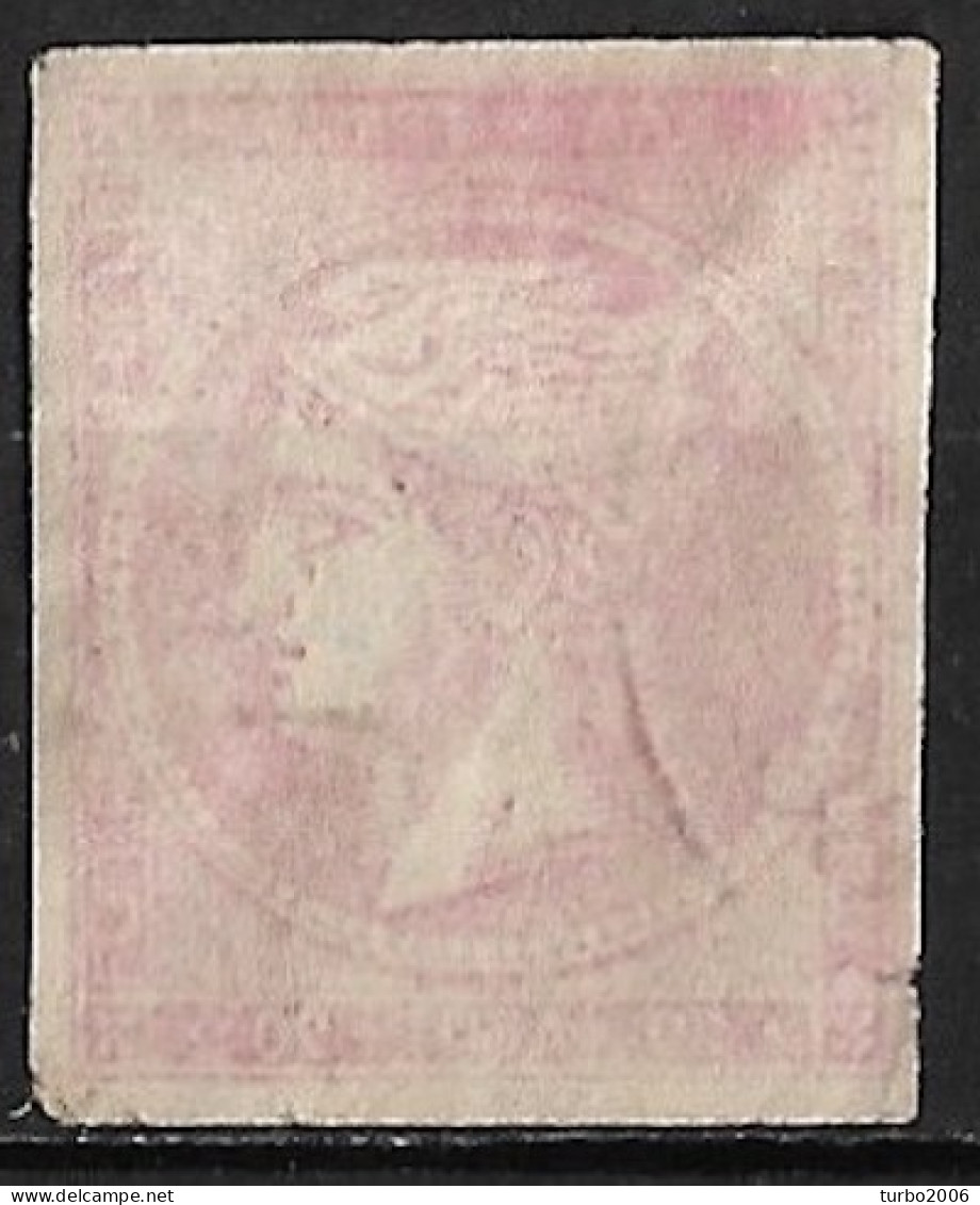 Plateflaw 20F6 (horizontal Line) In GREECE 1880-86 Large Hermes Head Athens Issue 20 L Aniline Red Vl. 72 A / H 59 II A - Usati