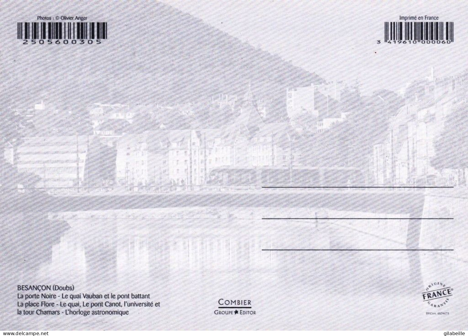 25 - Doubs -  BESANCON -  La Porte Noire - L Horloge Astronomique - Place Flore - Le Pont Carnot - Besancon