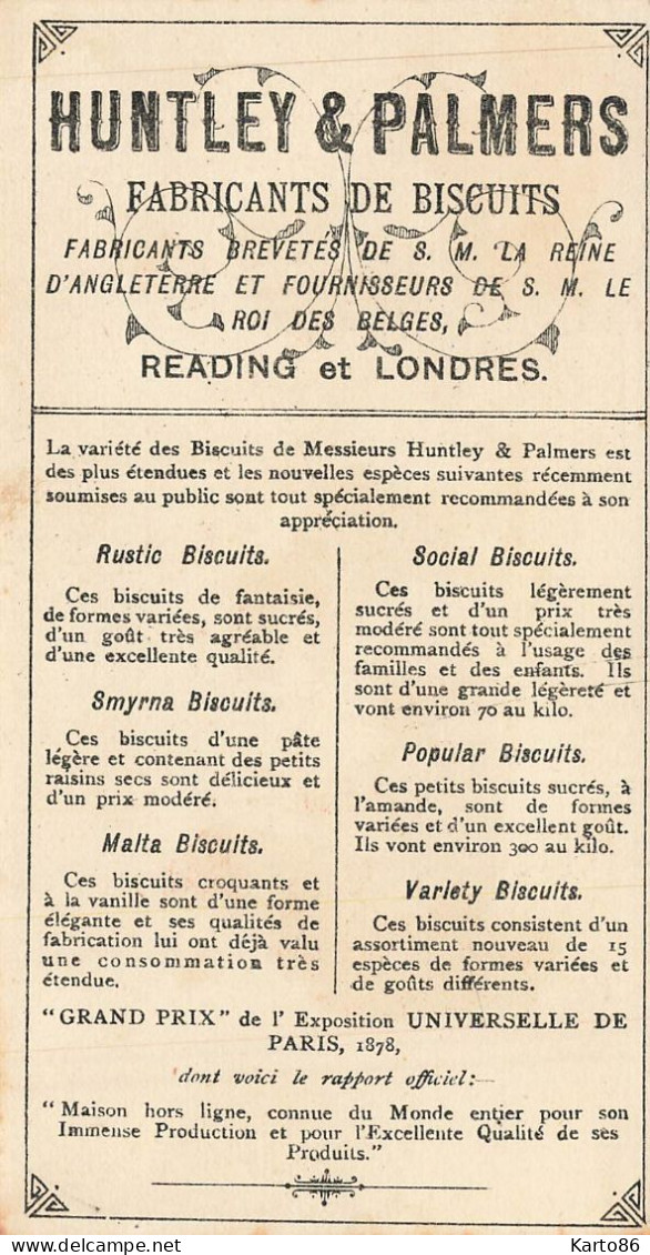 biscuits HUNTLEY & PALMER * série 11 chromo ancien * italia turkey nègre greece espana japan tahiti