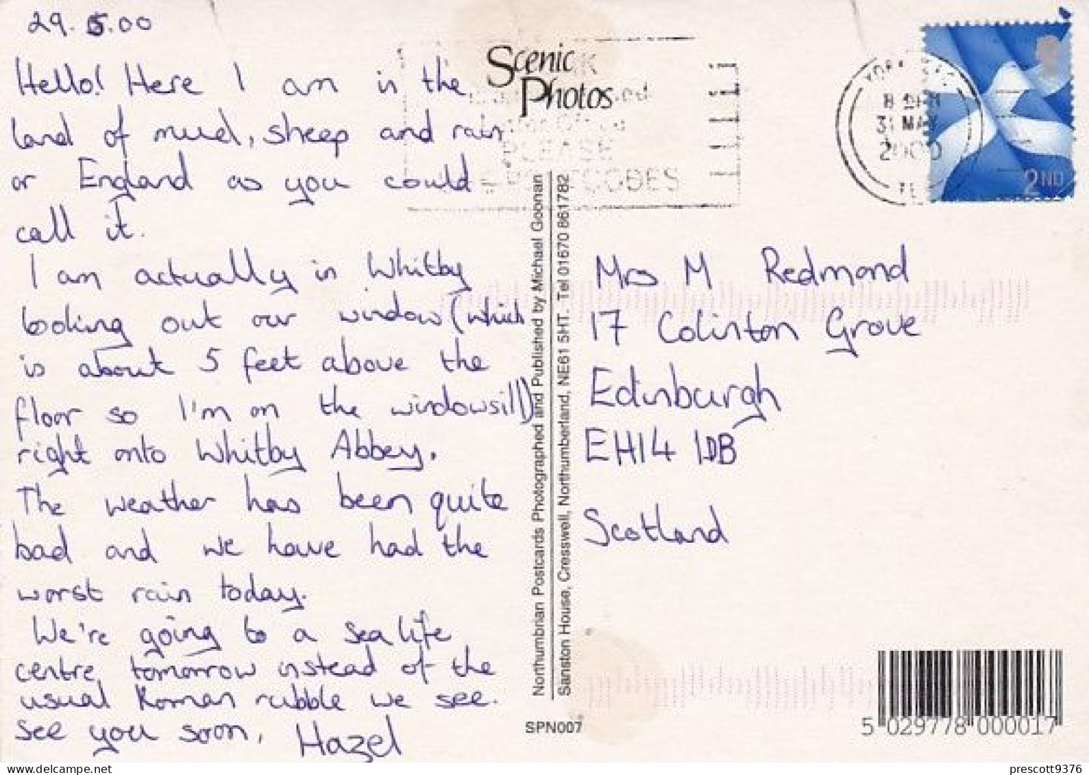 HADRIANS WALL, NORTHUMBERLAND -   Used Postcard - NOR4 - Sonstige & Ohne Zuordnung