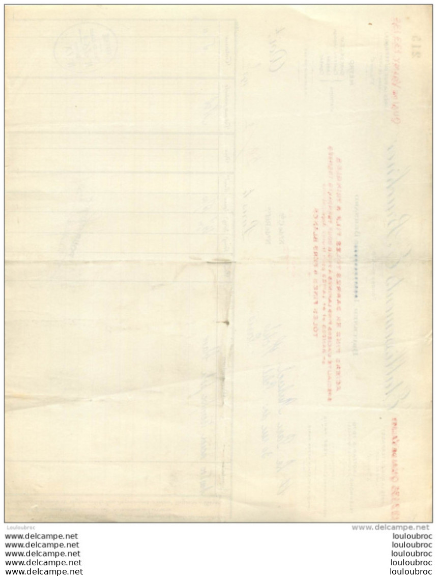 FACTURE 1936 ETS E.  BRUCKNER   ACIERS 133 QUAI DE VALMY PARIS X - 1900 – 1949