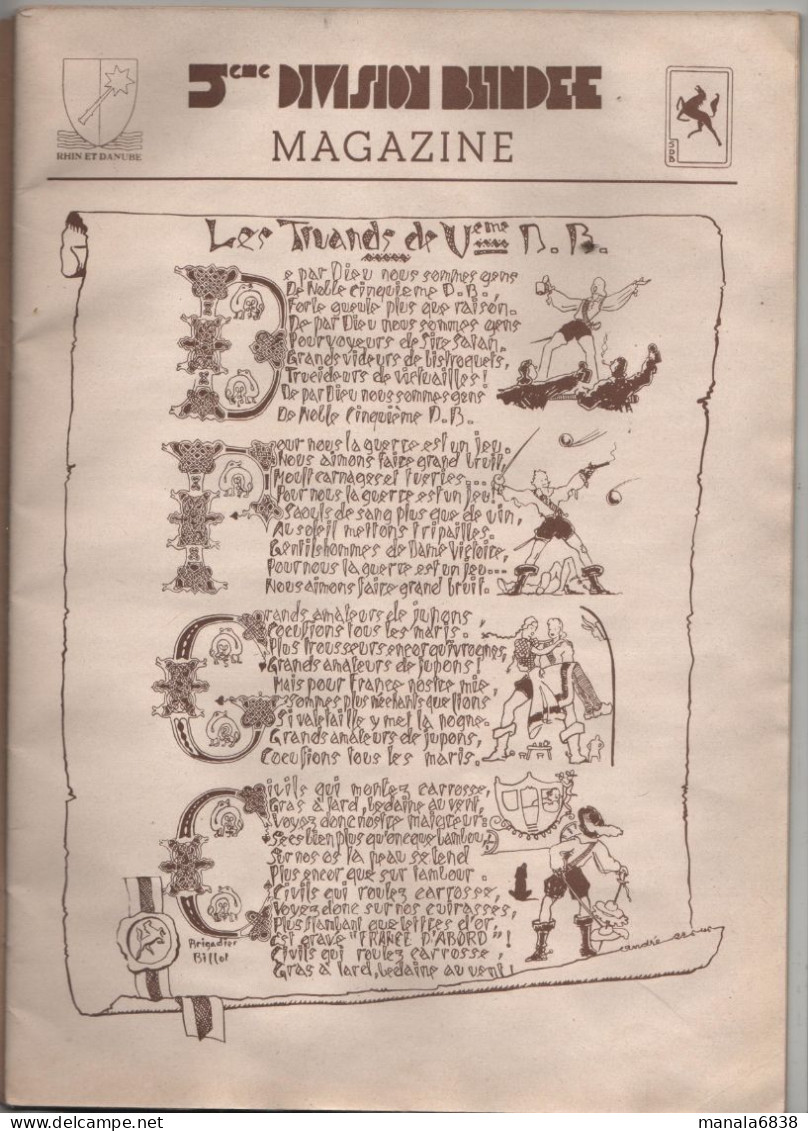 Revue De La 5ème Division Blindée Juillet 1946 Les Truands Jebsheim Trifels Munsingen ... - Francese