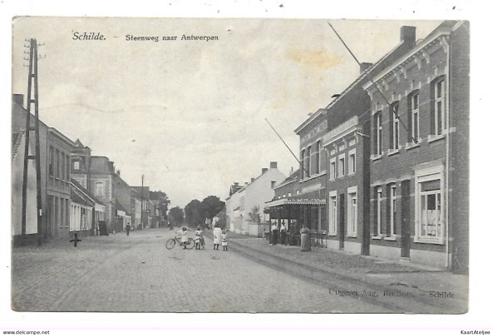 Postkaart Schilde 19/8/1914 Verstuurd Naar Leuven - Service Militaire. - Zona No Ocupada