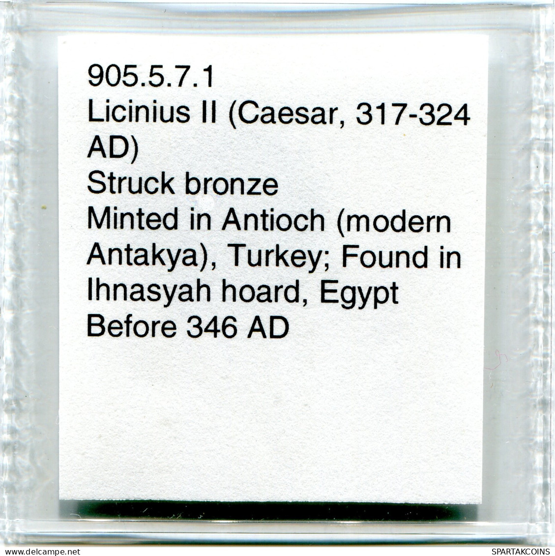 LICINIUS II MINTED IN ANTIOCH FOUND IN IHNASYAH HOARD EGYPT #ANC11098.14.U.A - The Christian Empire (307 AD To 363 AD)