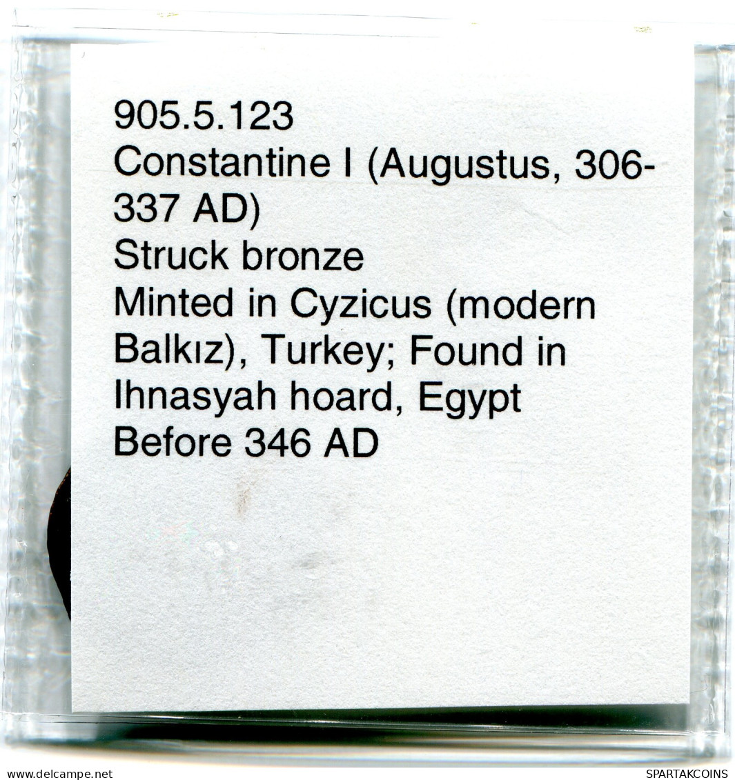 CONSTANTINE I MINTED IN CYZICUS FOUND IN IHNASYAH HOARD EGYPT #ANC10985.14.U.A - L'Empire Chrétien (307 à 363)