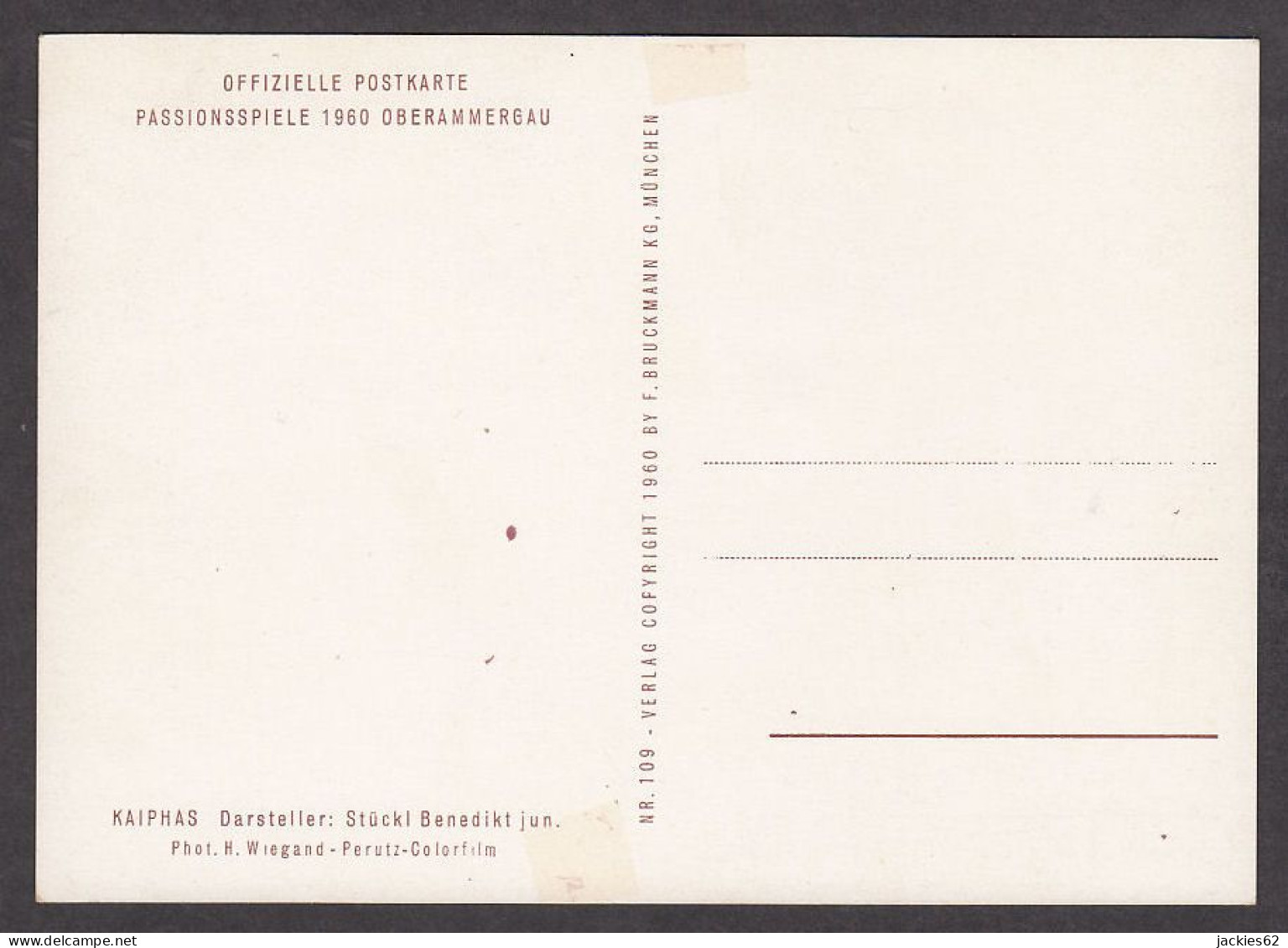 081729/ OBERAMMERGAU, Passionsspiele 1960, *Kaiphas* : Stückl Benedikt Jun. - Oberammergau