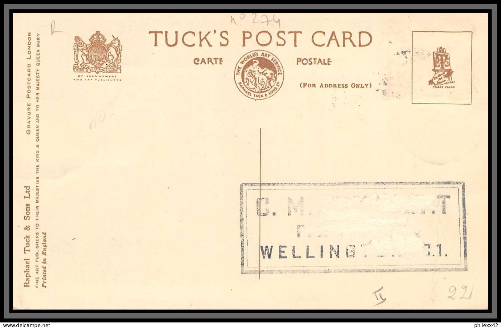 56967 N°274 Cathedrale St Paul London 1949 New Zelande Nouvelle Zélande Carte Maximum (card) édition Tuck Church - Storia Postale