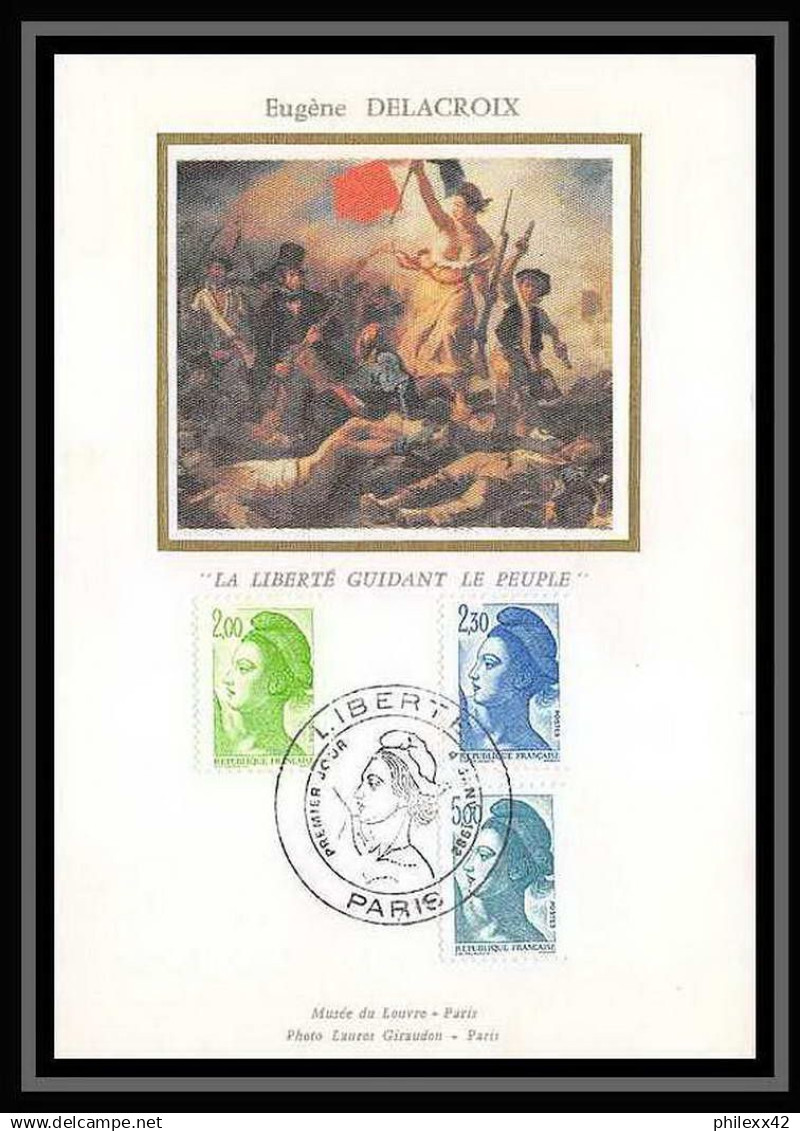 3940/ Carte Maximum (card) France N°2178/2190 Type Liberté De Delacroix Complet Fdc Edition Fdc 1982 - 1980-1989