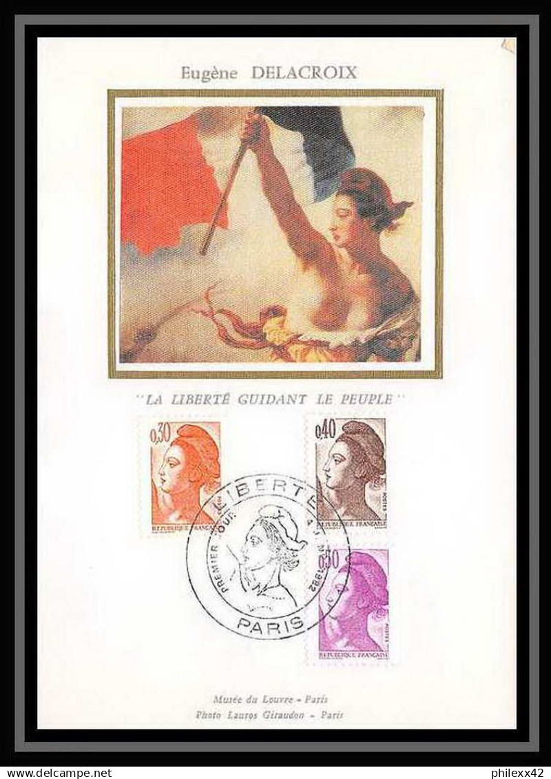 3940/ Carte maximum (card) France N°2178/2190 Type Liberté de delacroix complet fdc edition fdc 1982