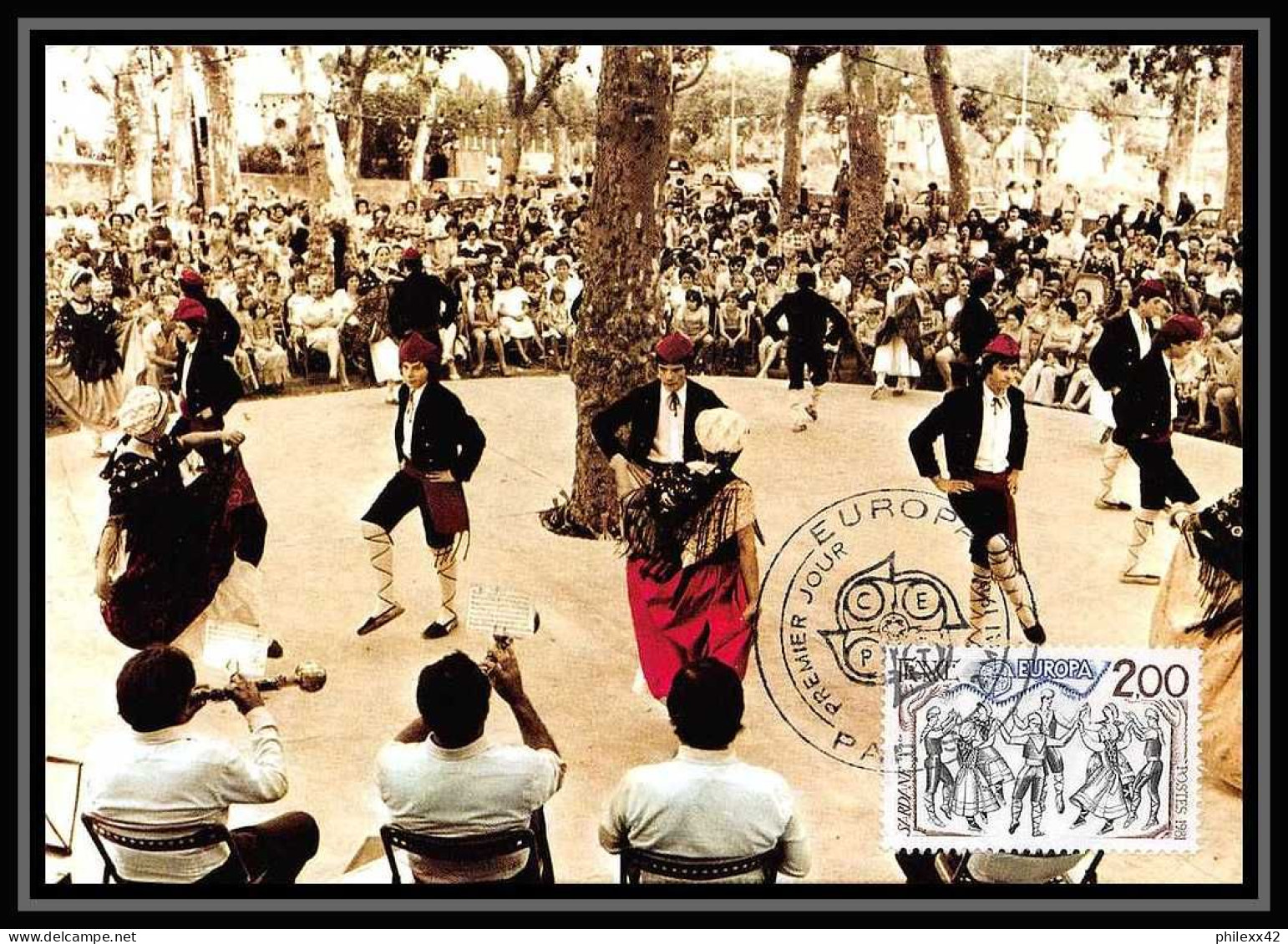 3842/ Carte Maximum (card) France N°2138/2139 Europa 1981 Folklore Danses Traditionnelles Paris Fdc Edition Empire 1981  - 1980-1989