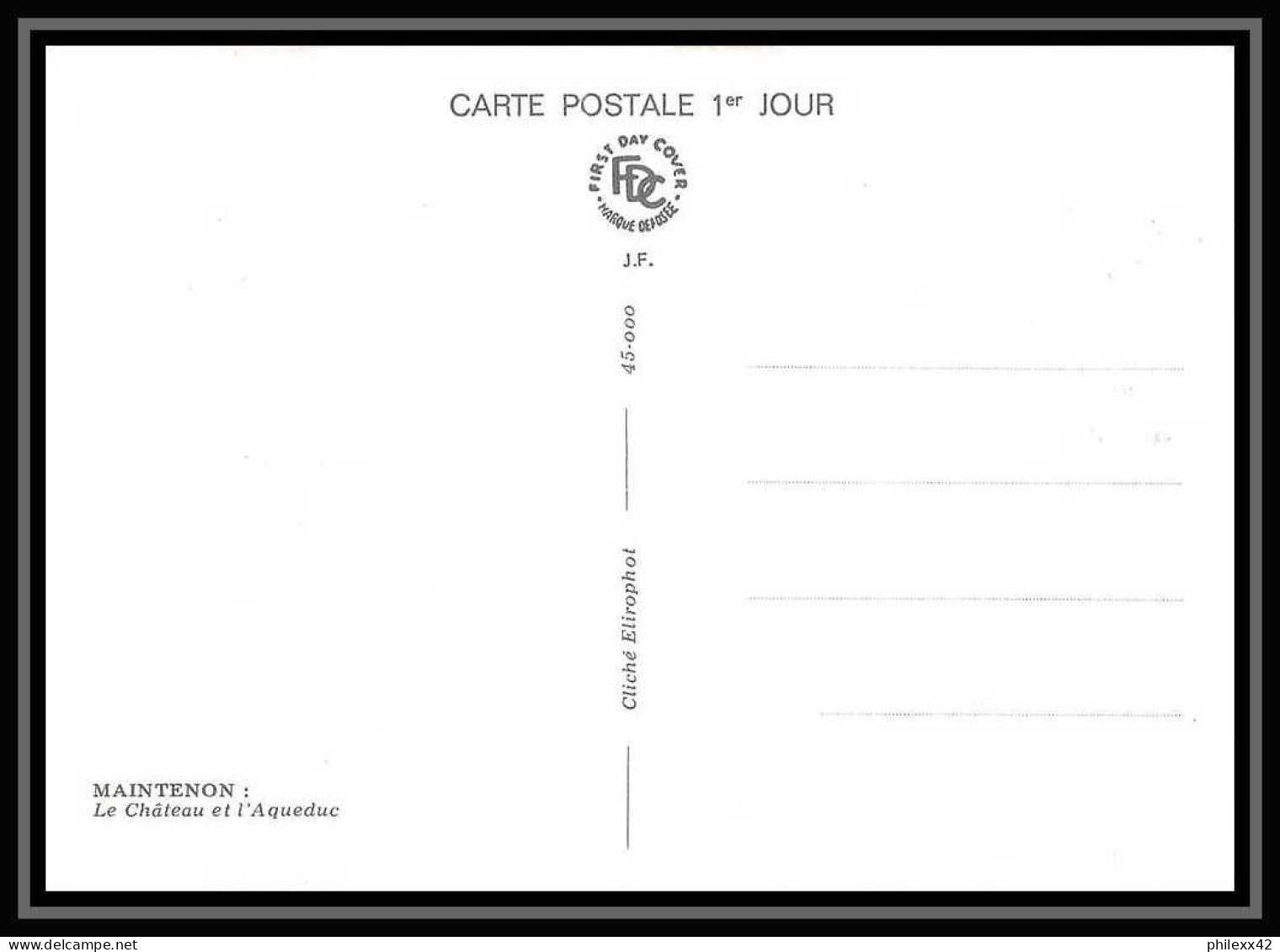 3696/ Carte Maximum (card) France N°2082 Château (castle) De Maintenon Fdc Edition Fdc 1980 - 1980-1989