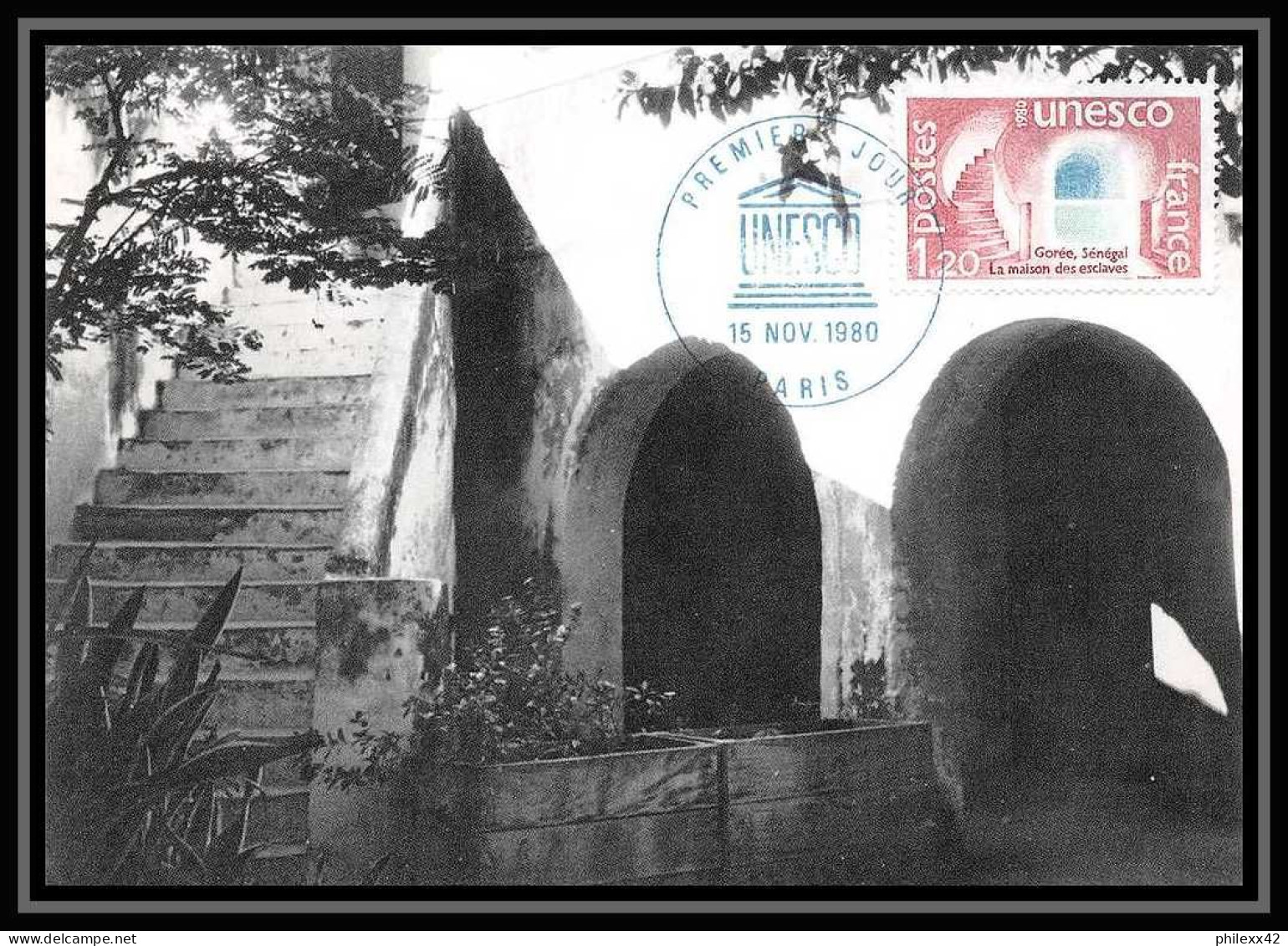 5388/ Carte Maximum (card) France Service N°60/62 Unesco Patrimoine Universel Fdc Edition Empire 1980 - 1980-1989