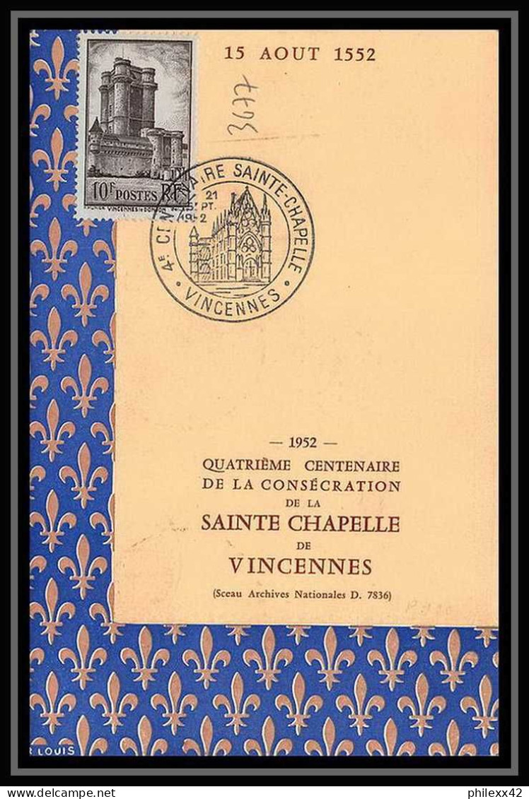 3677 France Lettre (cover) 393 Sainte Chapelle 21/09/1952 Vincennes - 1921-1960: Modern Tijdperk