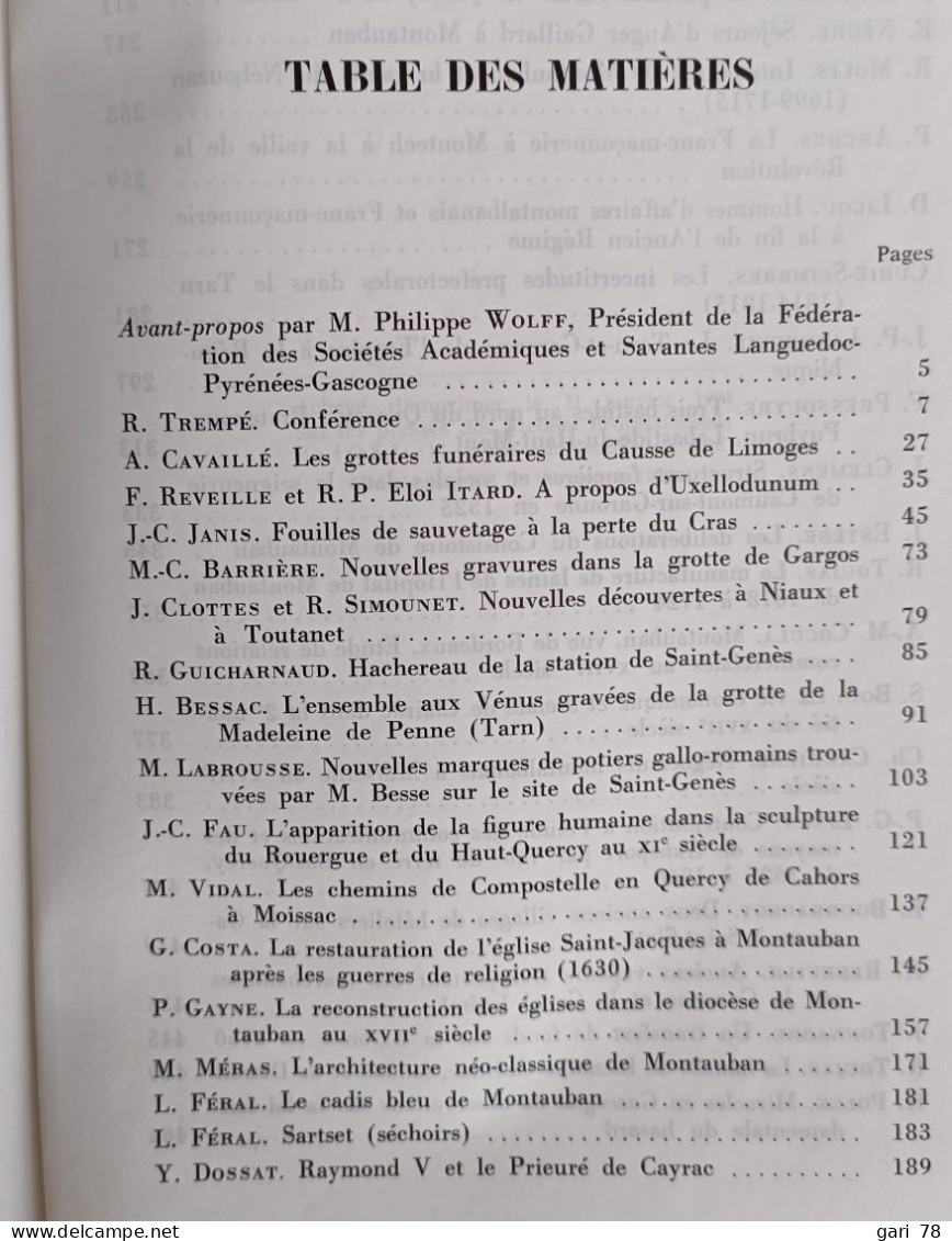 Montauban Et Le Bas-Quercy. Actes Du XXVIIe Congrès D'Etudes De La Fédération Des Sociétés Académiques Et Savantes ..... - Histoire