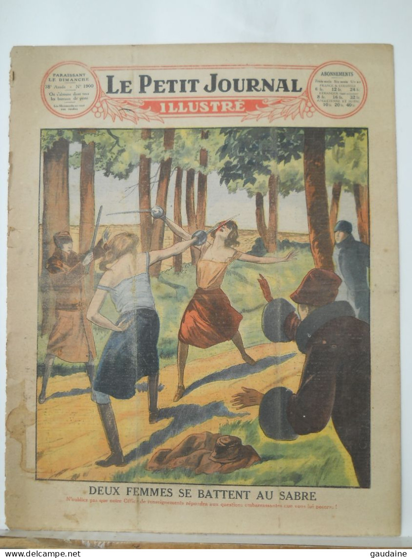 Le Petit Journal N°1900 – 22 MAI 1927 - POLICE VICTIME DU DEVOIR - DUEL DE FEMMES AU SABRE - Le Petit Journal