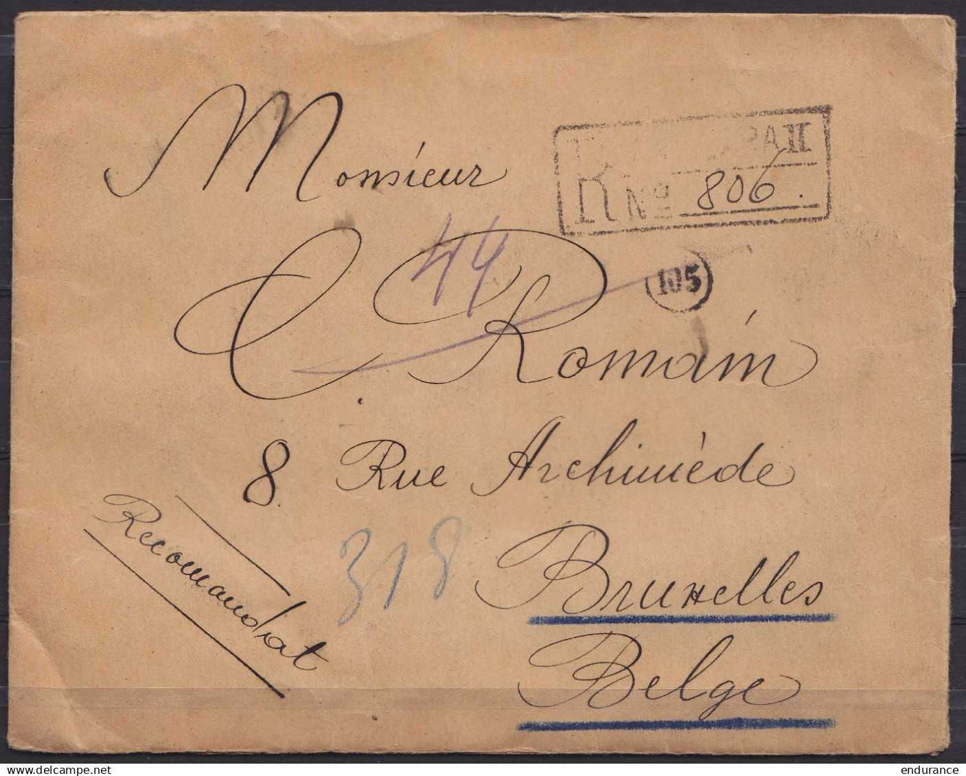 Roumanie - L. Recommandée Affr. 27l (au Dos) Càd TIMISOARA II /12 APR 1926 Pour BRUXELLES - Cartas & Documentos