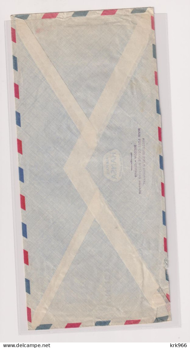 CYPRUS NICOSIA  1965 Nice Airmail  Cover To Austria Austrian Field Hospital UNFICYP - Brieven En Documenten