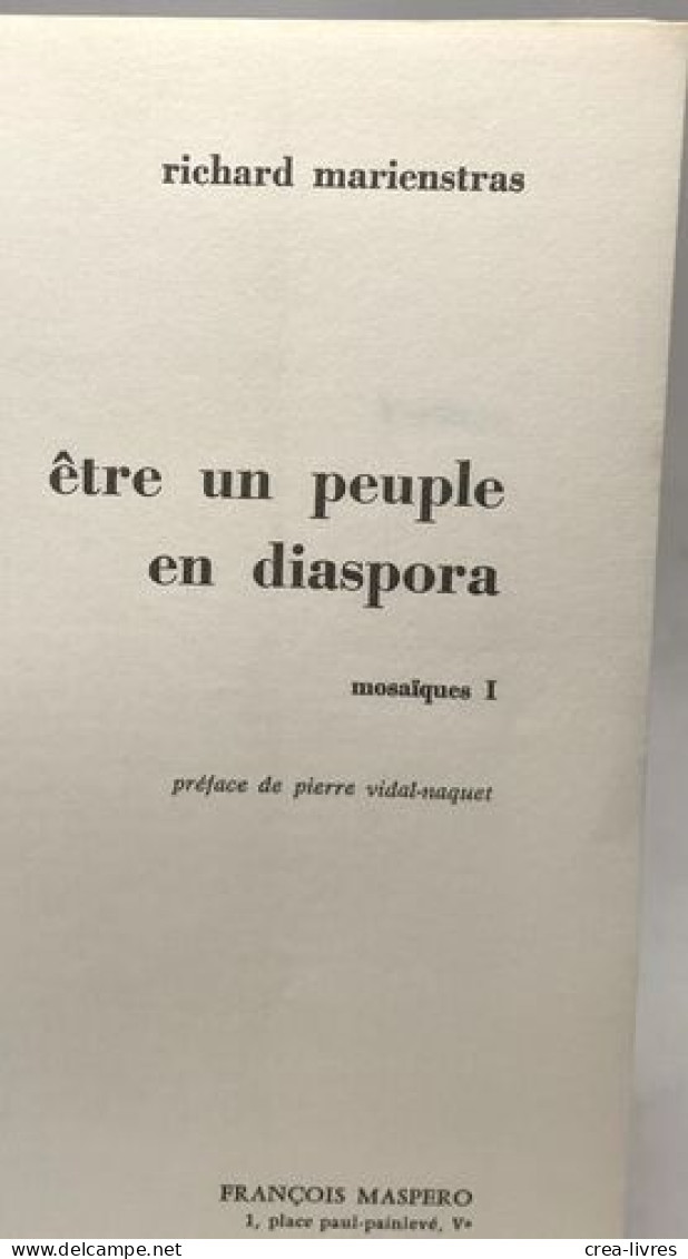 Être Un Peuple En Diaspora - Politica