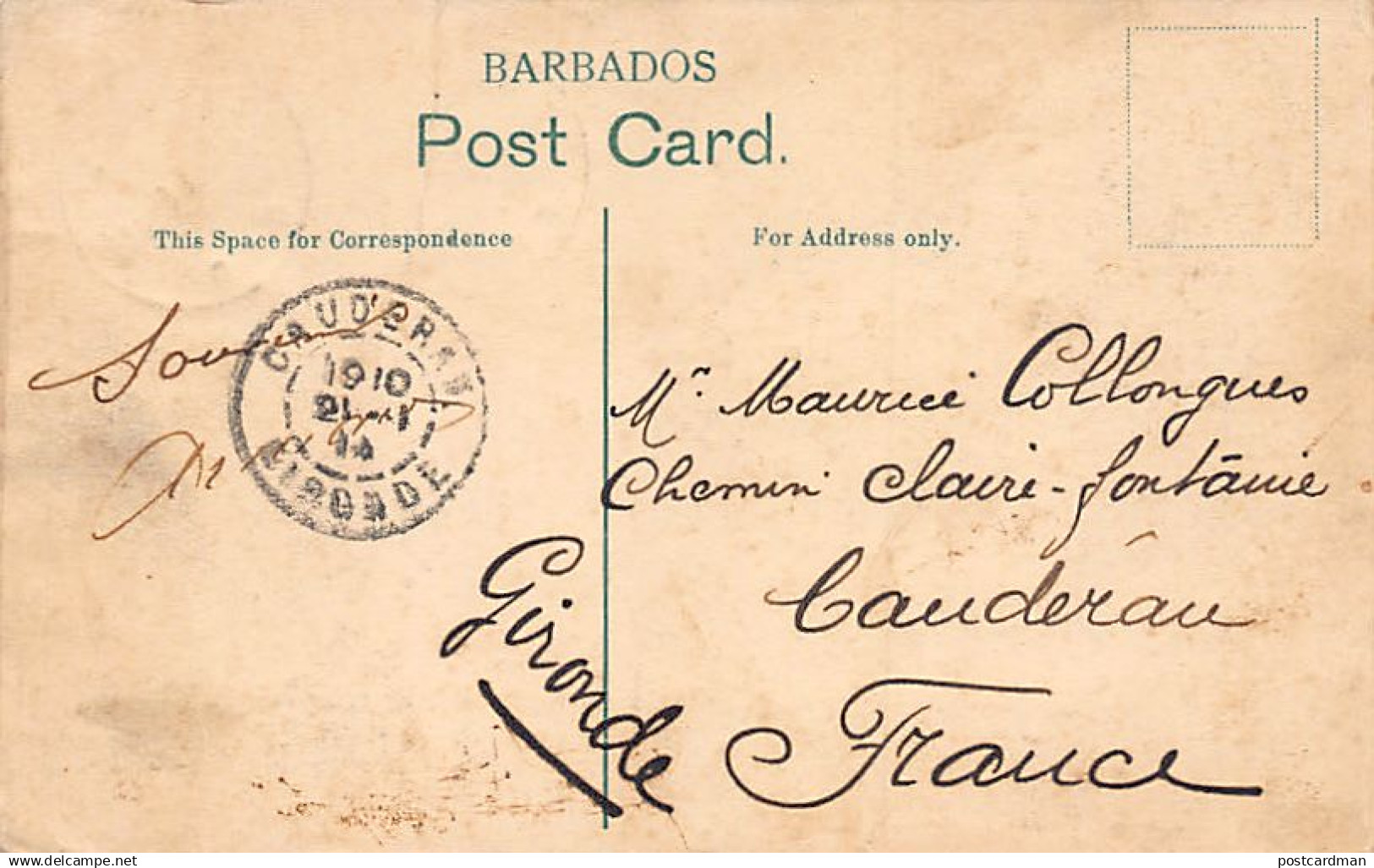 Barbados - BRIDGETOWN - Chamberlain Bridge, Tercentenary Day - SEE SCANS FOR CONDITION - Publ. Knight & Co. 7 - Barbados