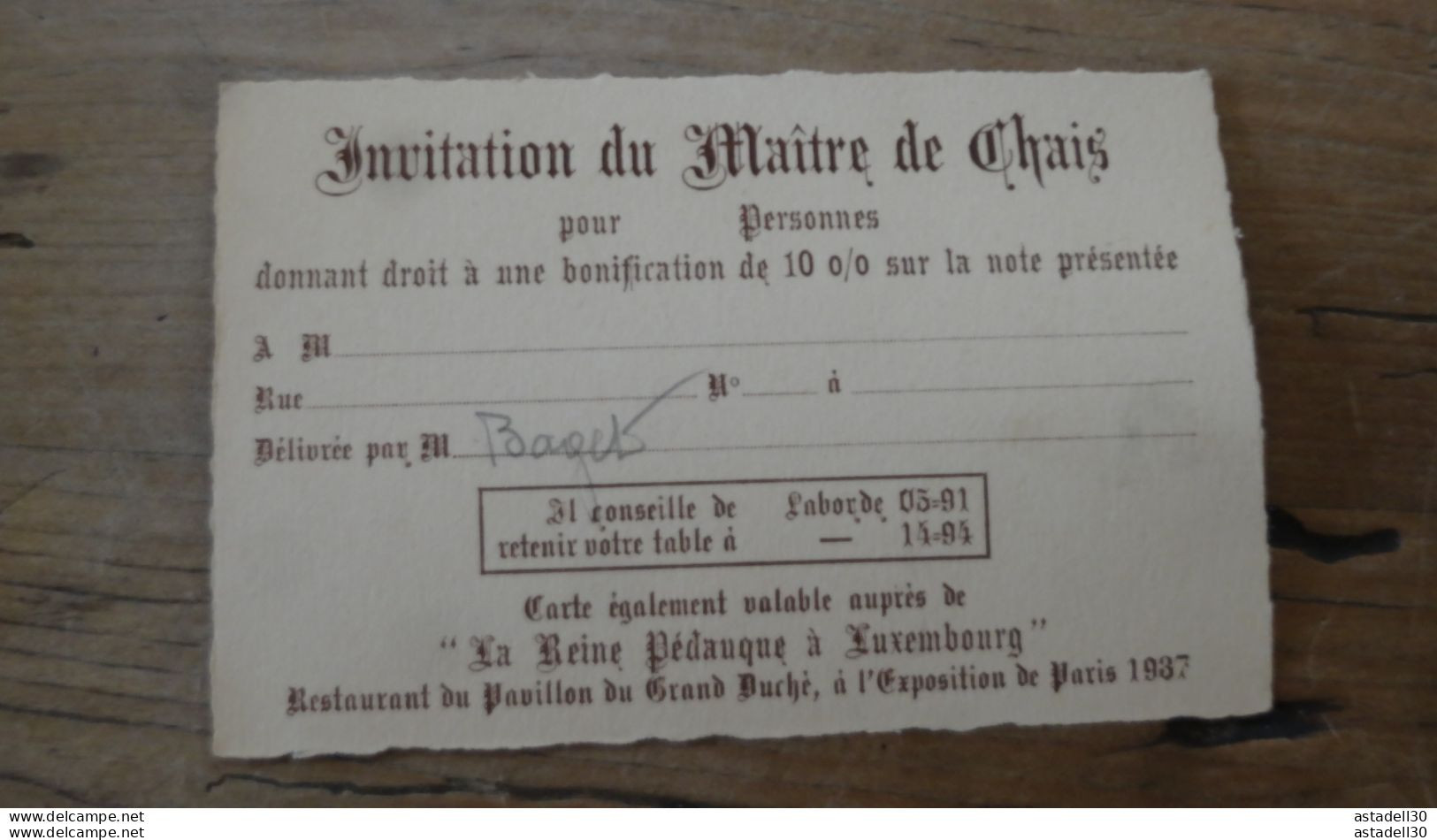 Carte Commerciale, Rotisserie De La Reine Pedauque A PARIS ........... .... 15193-2 - 1900 – 1949