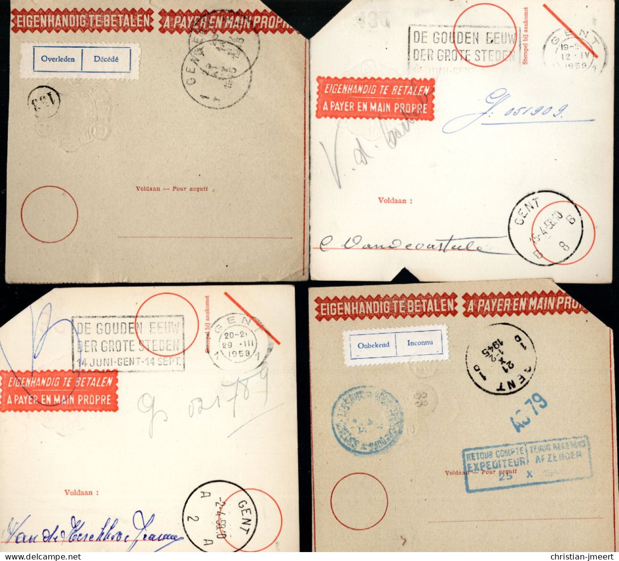 Assignations GENT -divers Types De Cachet,plussieurs Indications De Service - Other & Unclassified