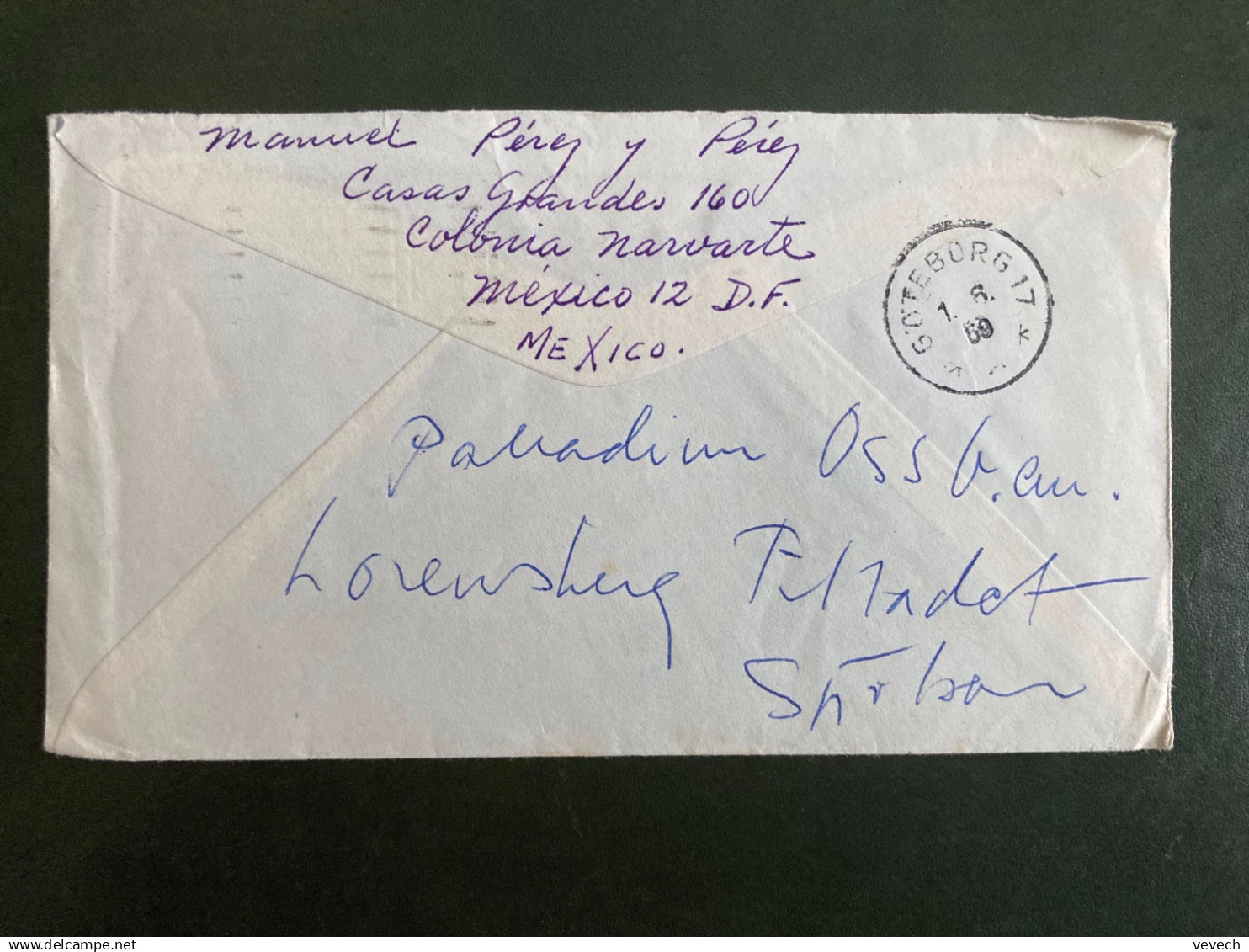 LETTRE Pour La SUEDE TP MICHOUCAN 30c Paire + MORELAS 10c OBL.MEC.9 MAY 1959 MEXICO - Messico