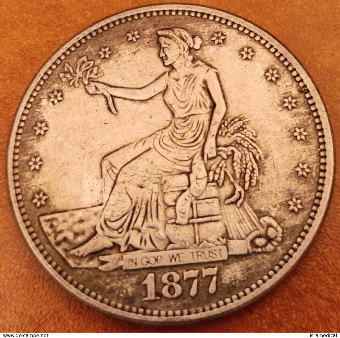 USA 1877 SILVER TRADE DOLLAR PHILADELPHIA - 1873-1885: Trade Dollars