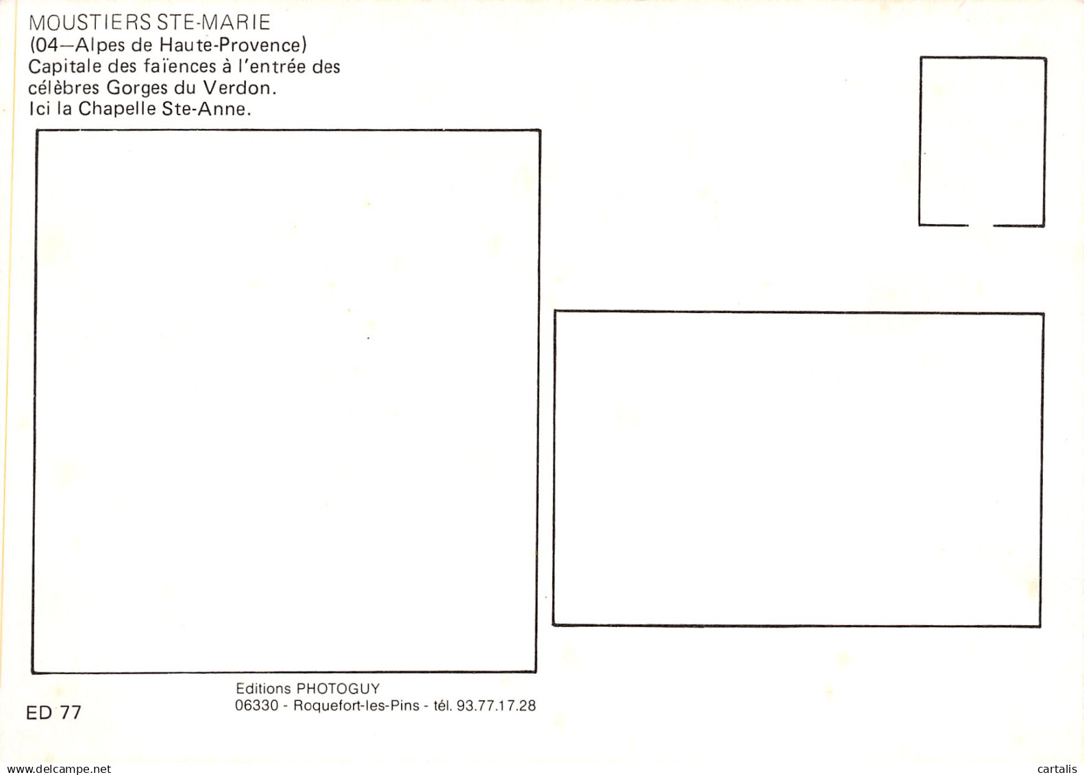 04-MOUSTIERS SAINTE MARIE-N°3765-B/0157 - Other & Unclassified