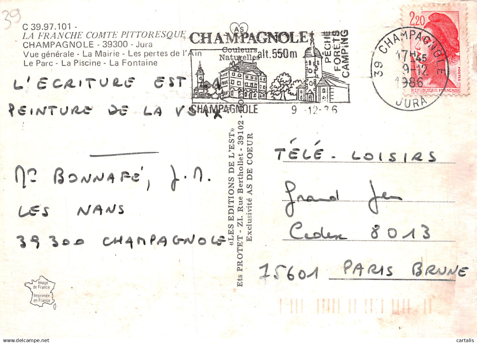39-CHAMPAGNOLE-N°4130-C/0243 - Champagnole