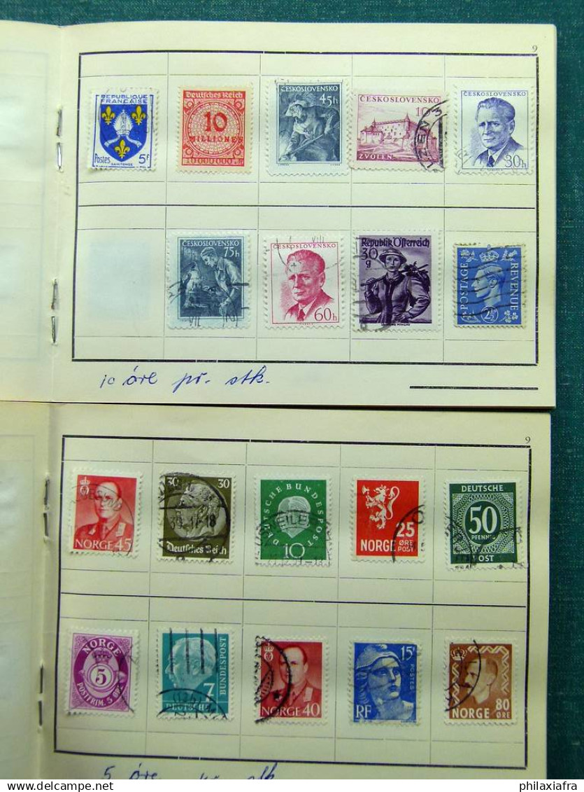 Collection Europa World, avec timbres oblitérés.