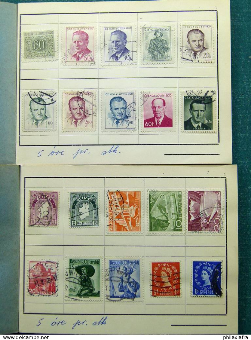 Collection Europa World, avec timbres oblitérés.