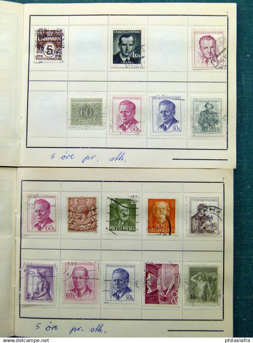 Collection Europa World, avec timbres oblitérés.