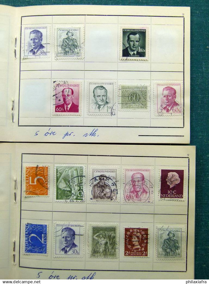 Collection Europa World, avec timbres oblitérés.