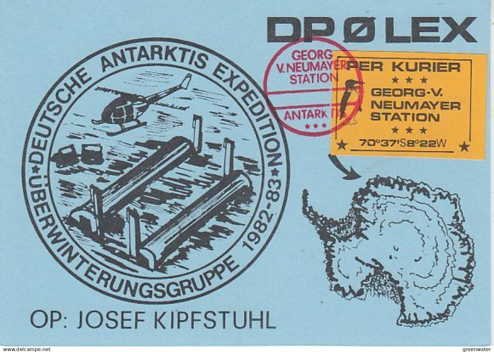Georg Von Neumayer Station Antarctica QSL Card DPOLEX Unused  (CO174C) - Amateurfunk