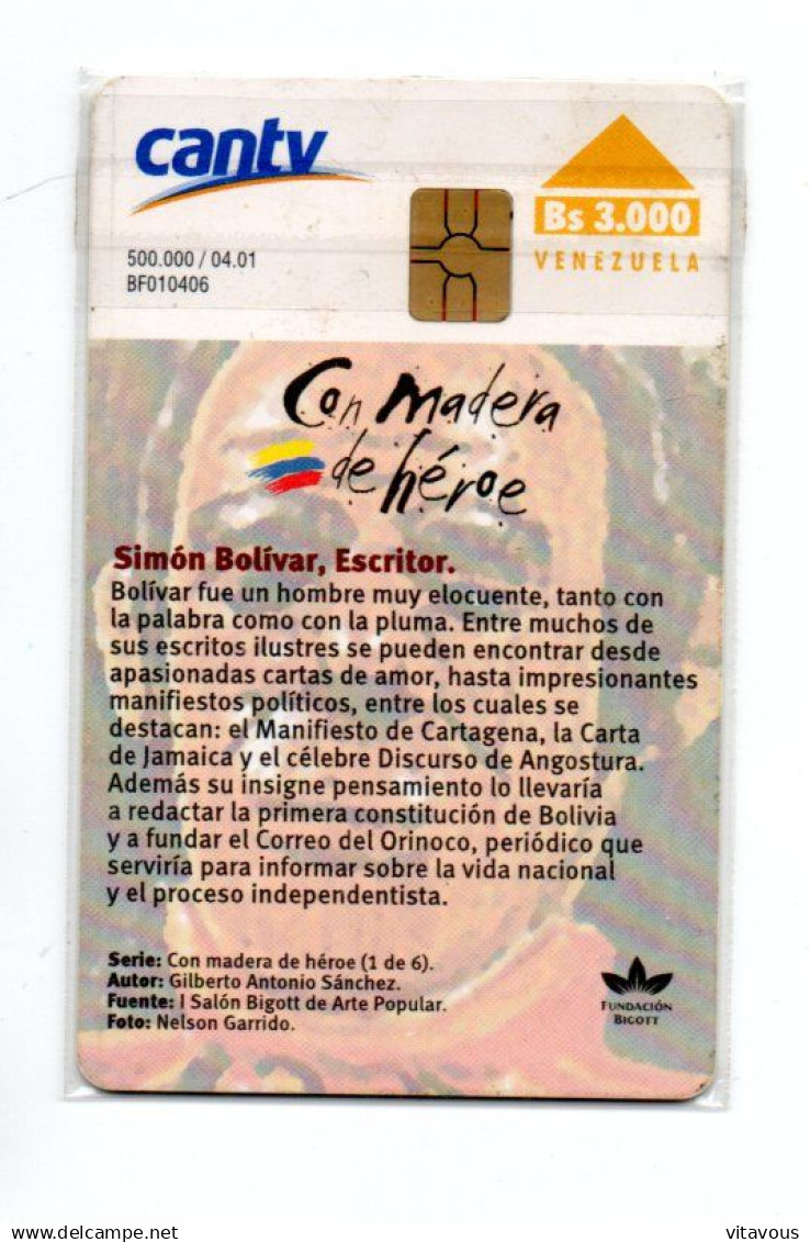 Série Con Madera De Héos 1/6 Télécarte Venezuela Phonecard ( A 411) - Venezuela